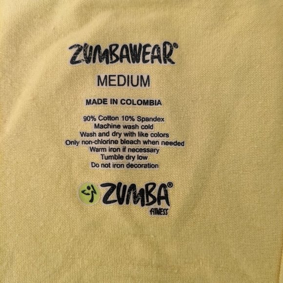 Zumba Black and Yellow top. Medium Size - Picture 12 of 16